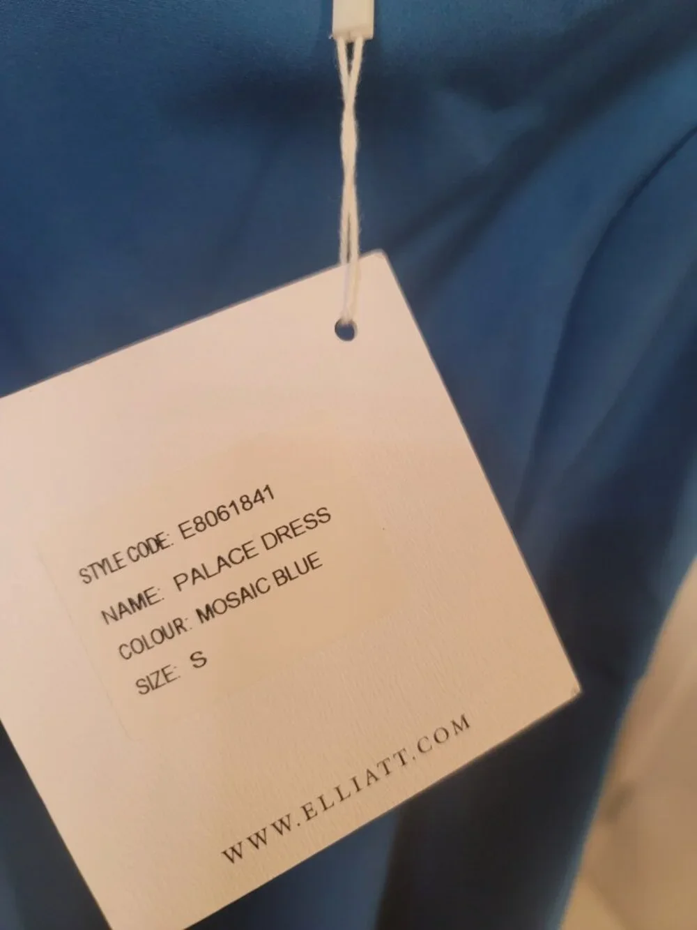 ELLIATT Palace Asymmetrical Gown, Blue, Small New $228 NWT